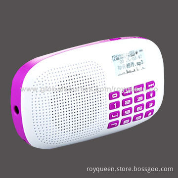 Music Player, Supports Micro SD Card with FM Radio and LED LightingNew